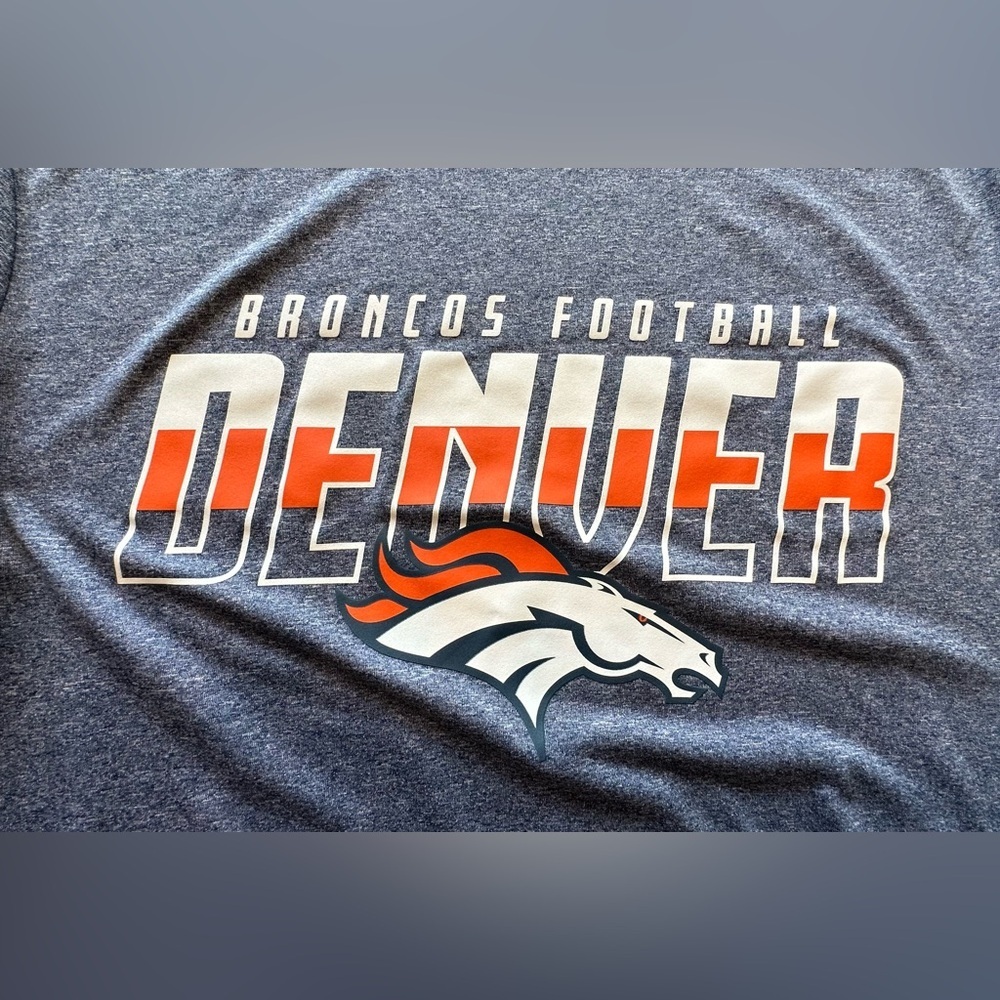 NFL Denver Broncos Blue Long Sleeve Shirt - Picture 3 of 7